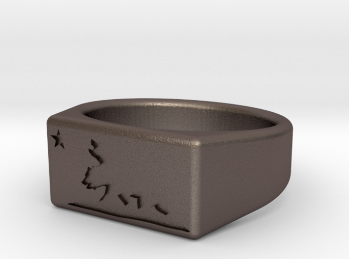 Size 6 - The New California Republic ring 3d printed 