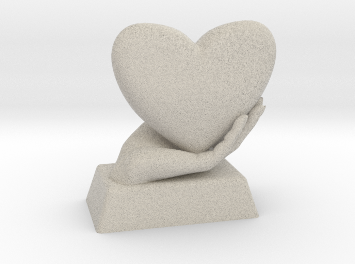 Heart in Hand B 3d printed 