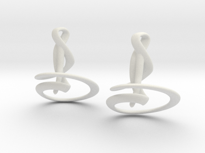 Calla Lily Earrings 3d printed 
