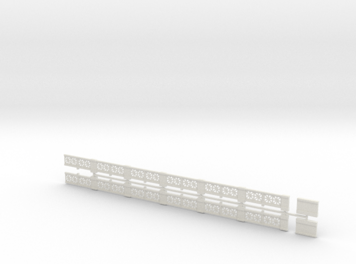 Small-star railing HO 3d printed 