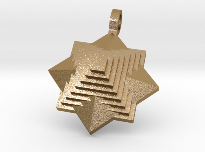 PyraStar™ (Pyramid & Star) Pendant with 7 Tiers 3d printed 