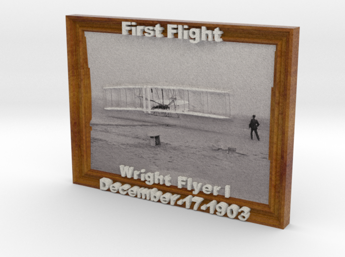 'First Flight' 3D Relief Micro-Painting / Large 3d printed 