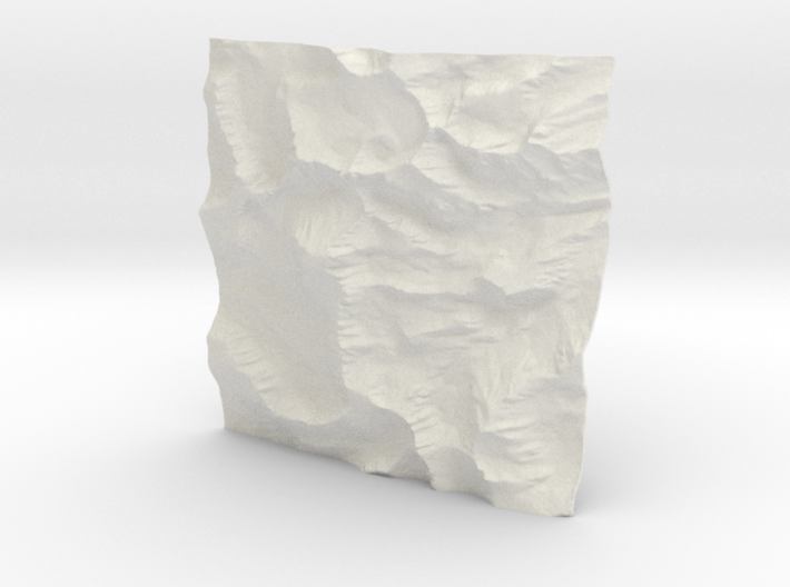 3'' Mt. Whitney Terrain Model, California, USA 3d printed 