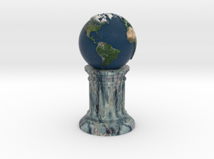Globe-On-Pillar. A different board game counter. 3d printed 