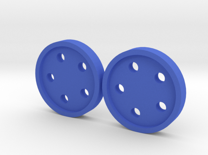 5/8" five-holed buttons (two) 3d printed 