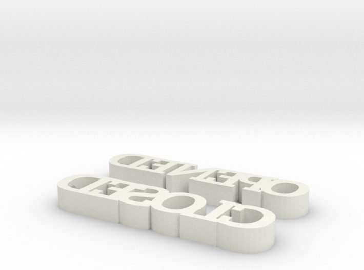 Typography Blind Pulls 3d printed 