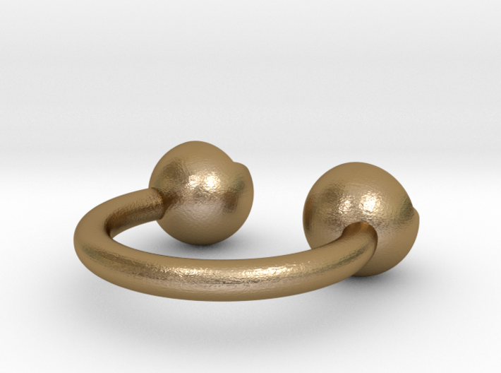 'a' double head ring 3d printed 