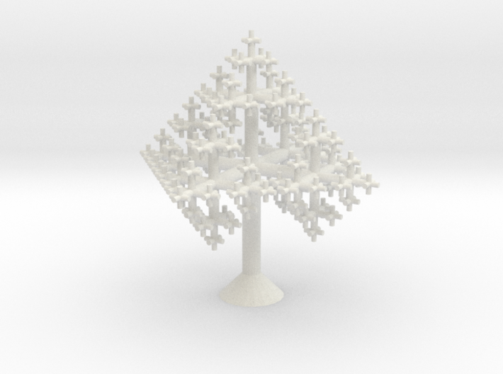 Tiny Octahedral Fractal Tree 3d printed 
