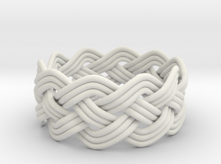 Turk's Head Knot Ring 4 Part X 10 Bight - Size 11 3d printed 