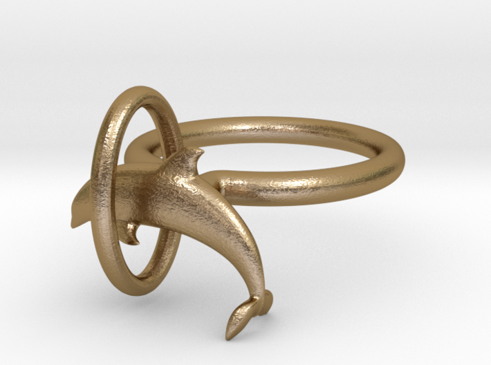 Dolplin Ring (US Size12) 3d printed 