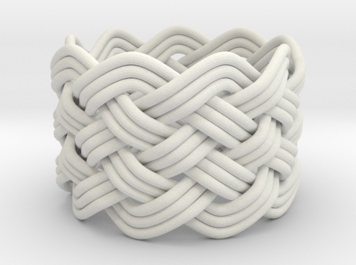 Turk's Head Knot Ring 6 Part X 9 Bight - Size 7.5 3d printed 