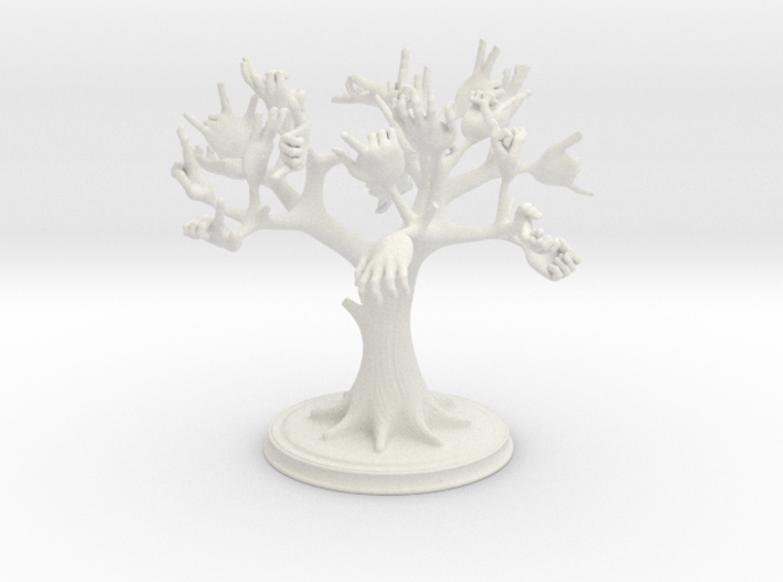 hands tree 3d printed 
