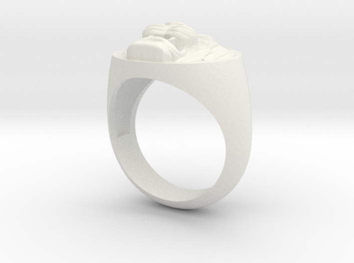 Lion signet ring size 8 3/4 3d printed 