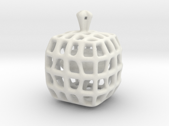 Halloween Heart in a Pumpkin Cage Pendant 3d printed 
