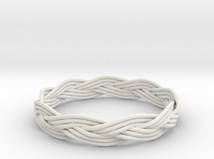 Turk's Head Knot Ring 3 Part X 9 Bight - Size 26.2 3d printed 