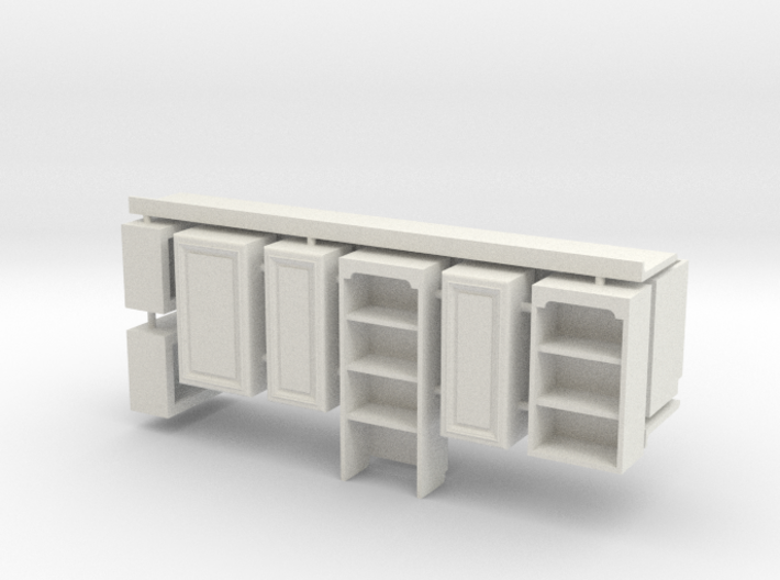 1:48 Farmhouse Cabinet Kit 3d printed 