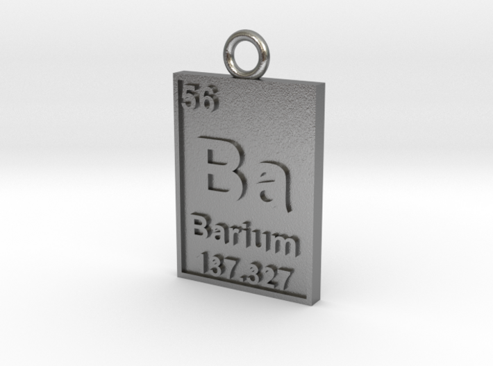 Barium Periodic Table Pendant 3d printed 