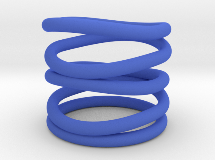 Curlicue spiral ring 3d printed 