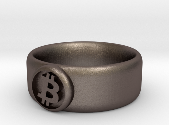 Bitcoin Ring (BTC) - Size 10.0 (U.S. 19.76mm dia) 3d printed 