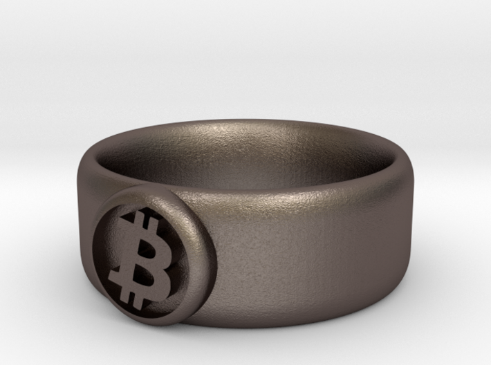 Bitcoin Ring (BTC) - Size 9.5 (U.S. 19.35mm dia) 3d printed 