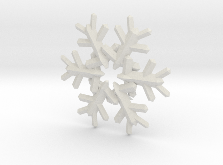 Snow Flake 6 Points E 4cm 3d printed 