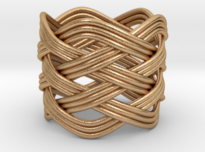 Tall woven ring - Size 7 1/2 3d printed 