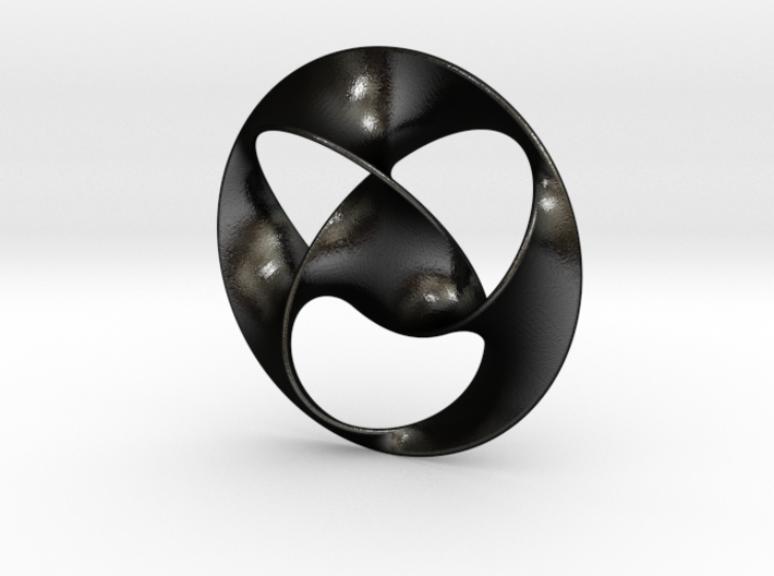 Trefoil pendant (4cm) 3d printed 