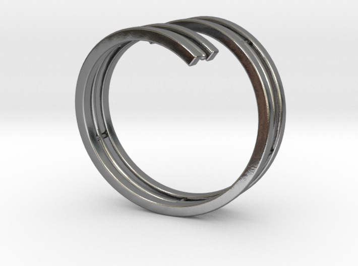 Bars & Wire Ring Size 12 3d printed 