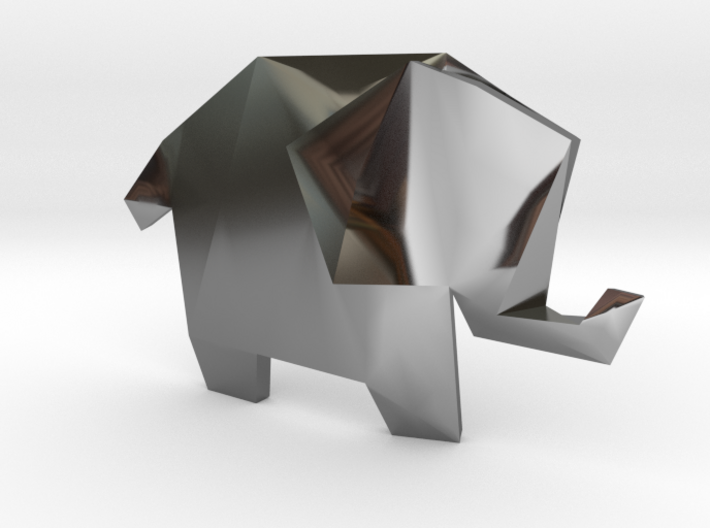 Origami Elephant  3d printed 