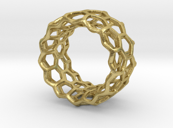 Honeycomb Ring US8 3d printed 
