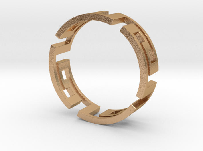 Aztec ring Size 7 5 3d printed 