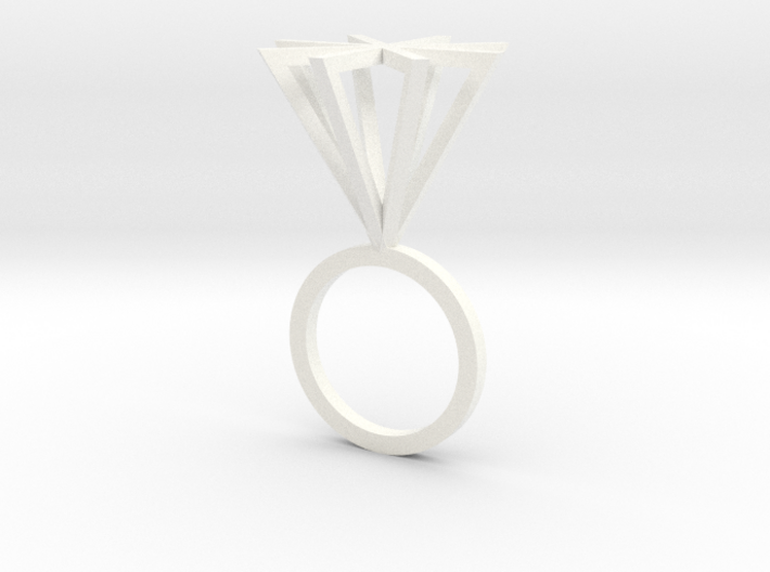 Ring With Pyramid size 9 3d printed 