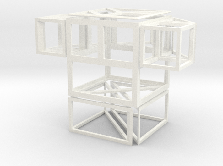tangram cube h (inside & outside) 3d printed 