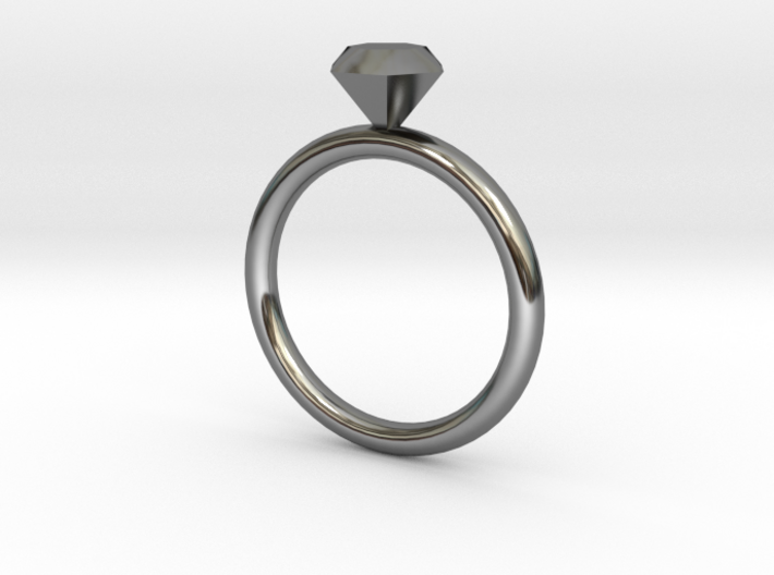 Ring Diamond 16D 3d printed 