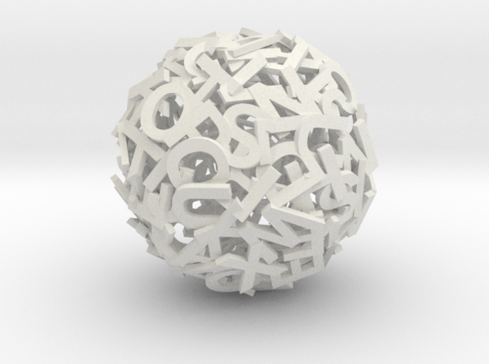 Acupuncture Stress Ball: Alphabet/Typography 3d printed 