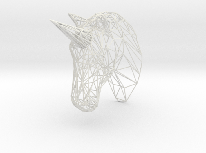Wire Unicorn Head Statue: 12 Inch 3d printed 