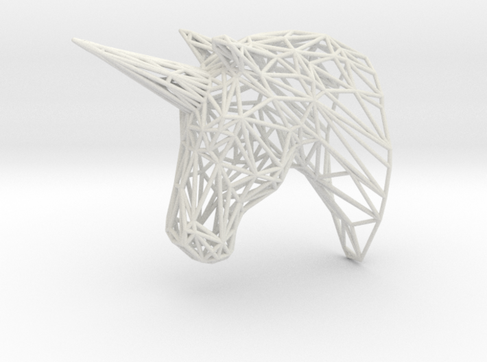 Wire Unicorn Head Statue: 3 Inch 3d printed 
