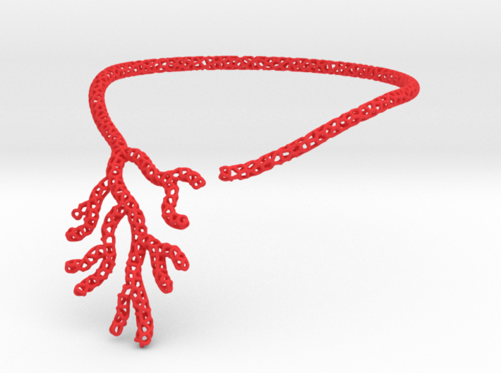 Red Coral Necklace 3d printed 