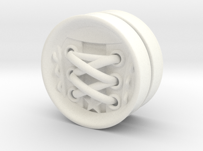 2 Inch Lace Up Tennis Shoe Plugs 3d printed 