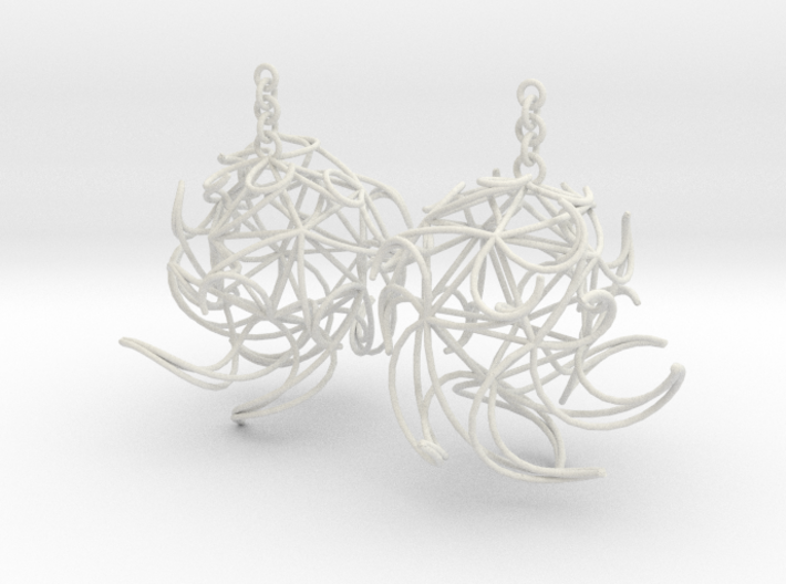 Aster Globe Earrings 3d printed 