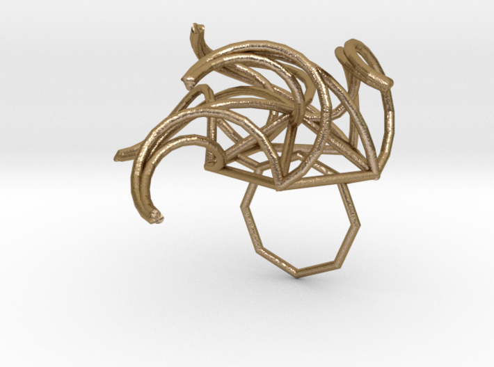 Aster Ring (Large) Size 7 3d printed 