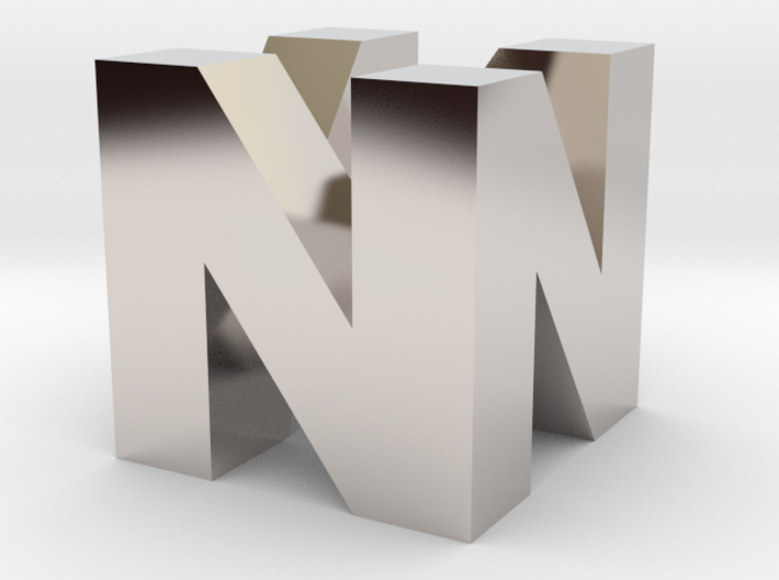 N64 Logo - 2&quot; Cube Desk Object 3d printed