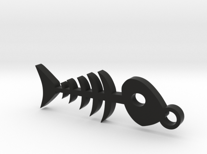  Fish Skeleton keychain 3d printed 