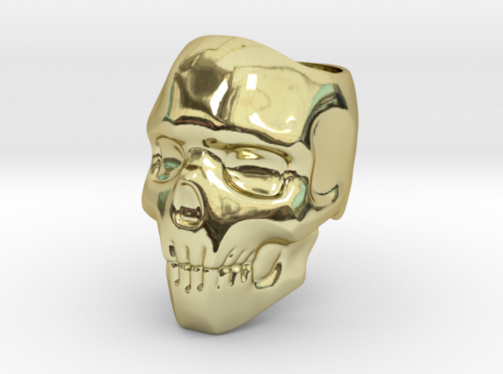 Biker Skull Ring Aprox Size 11 3d printed
