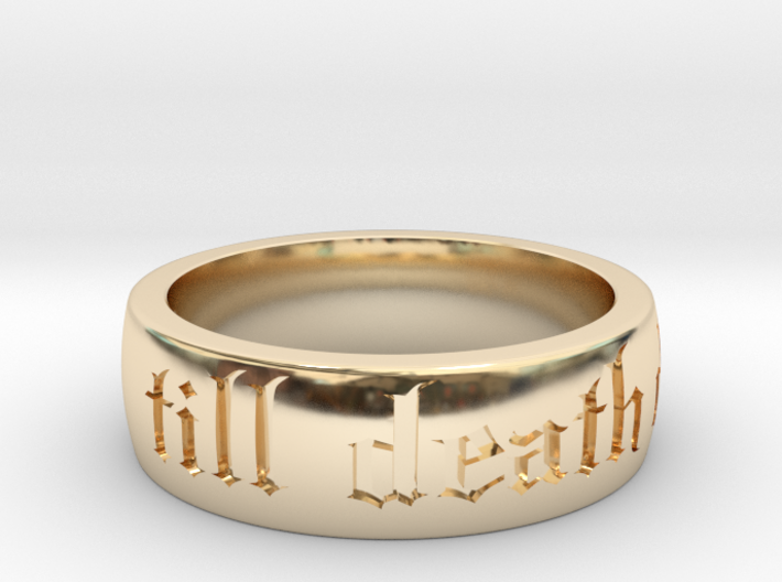 till death do us part Wedding Band Ring 925 sz 13 3d printed