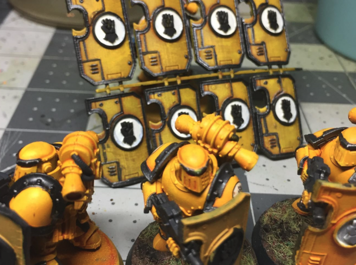 Clenched Fist - Marine Boarding Shields 3d printed 
