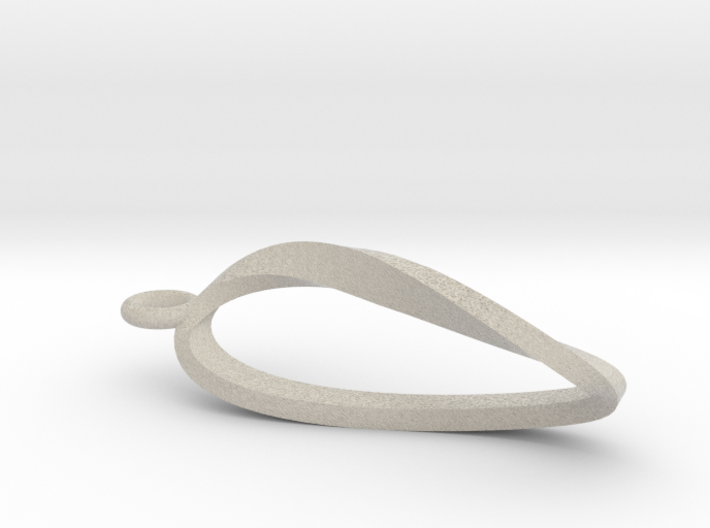 Moebius Strip Necklace Pendant 3d printed
