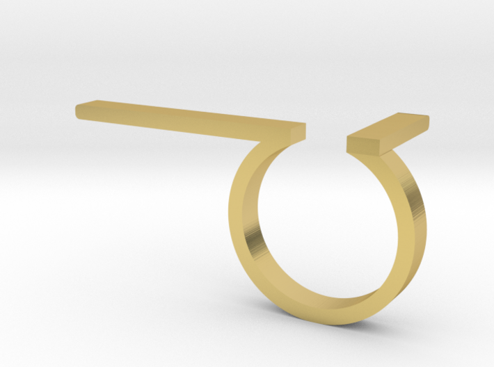 Minimal Double Line Ring 3d printed