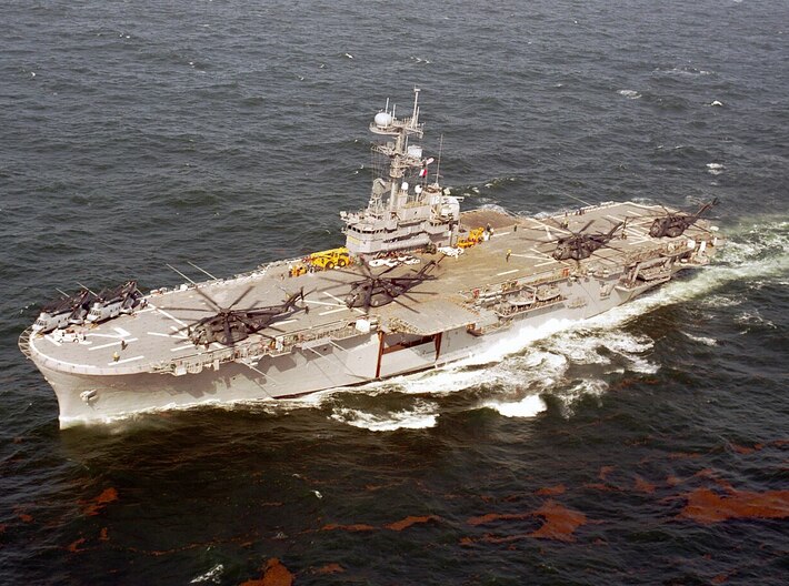 Nameplate USS Inchon LPH-12 3d printed Iwo Jima-class amphibious assault ship USS Inchon LPH-12.