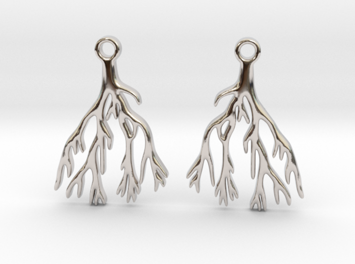 coral earrings 3d printed